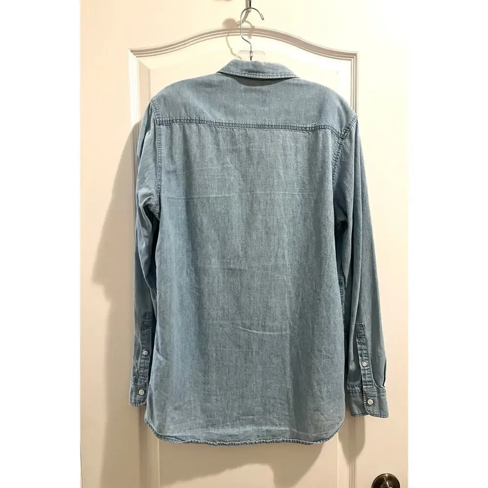 Topman Mens Chambray Button Down Top